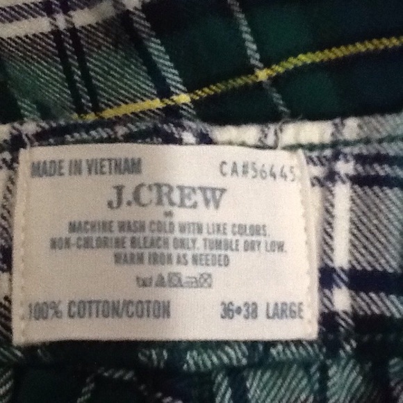 J Crew Plaid Sleep Pants Large - Picture 6 of 8